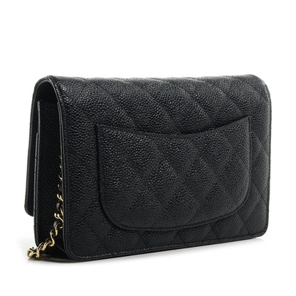 Chanel Caviar Quilted Wallet On Chain WOC Black 3 of 9