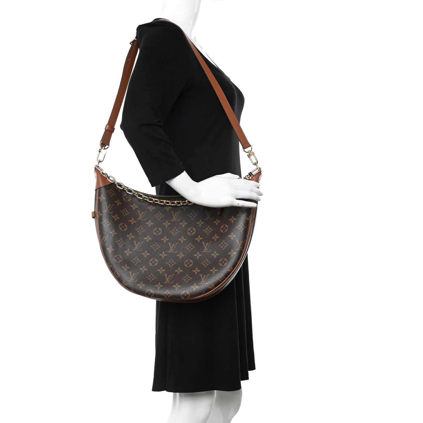 Reverse Monogram Loop Hobo