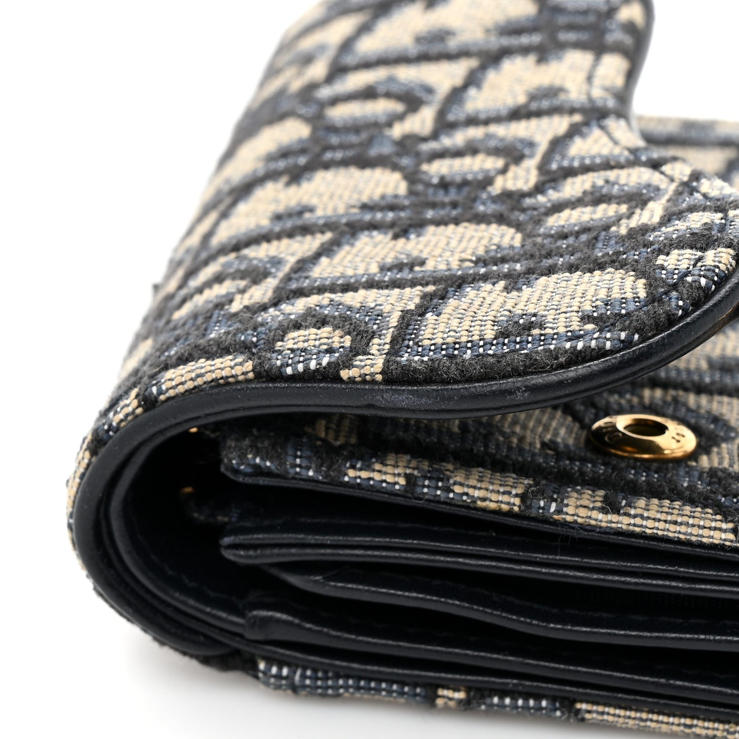 Oblique Saddle Lotus Wallet Blue