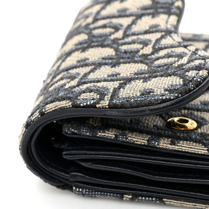 Christian Dior Oblique Saddle Lotus Wallet Blue 13 of 13