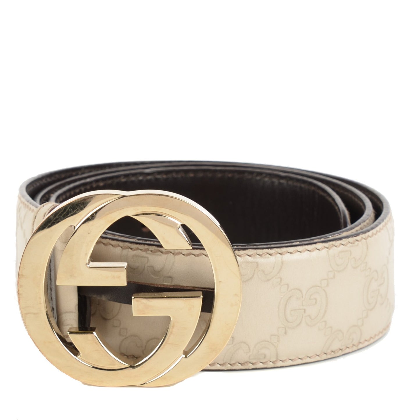 Guccissima Interlocking G 40mm Belt 85 34 Off White