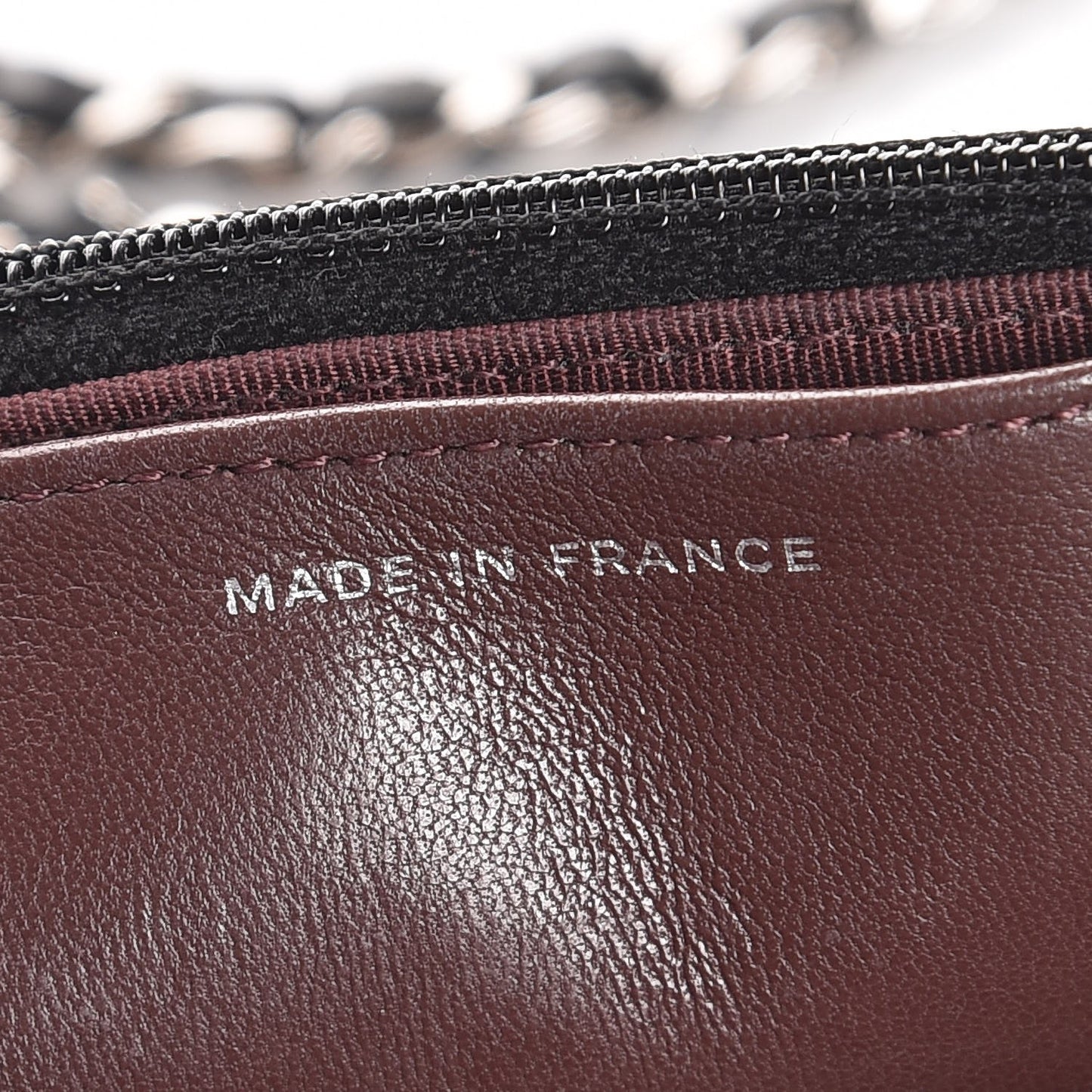 Lambskin Quilted Wallet On Chain WOC Black