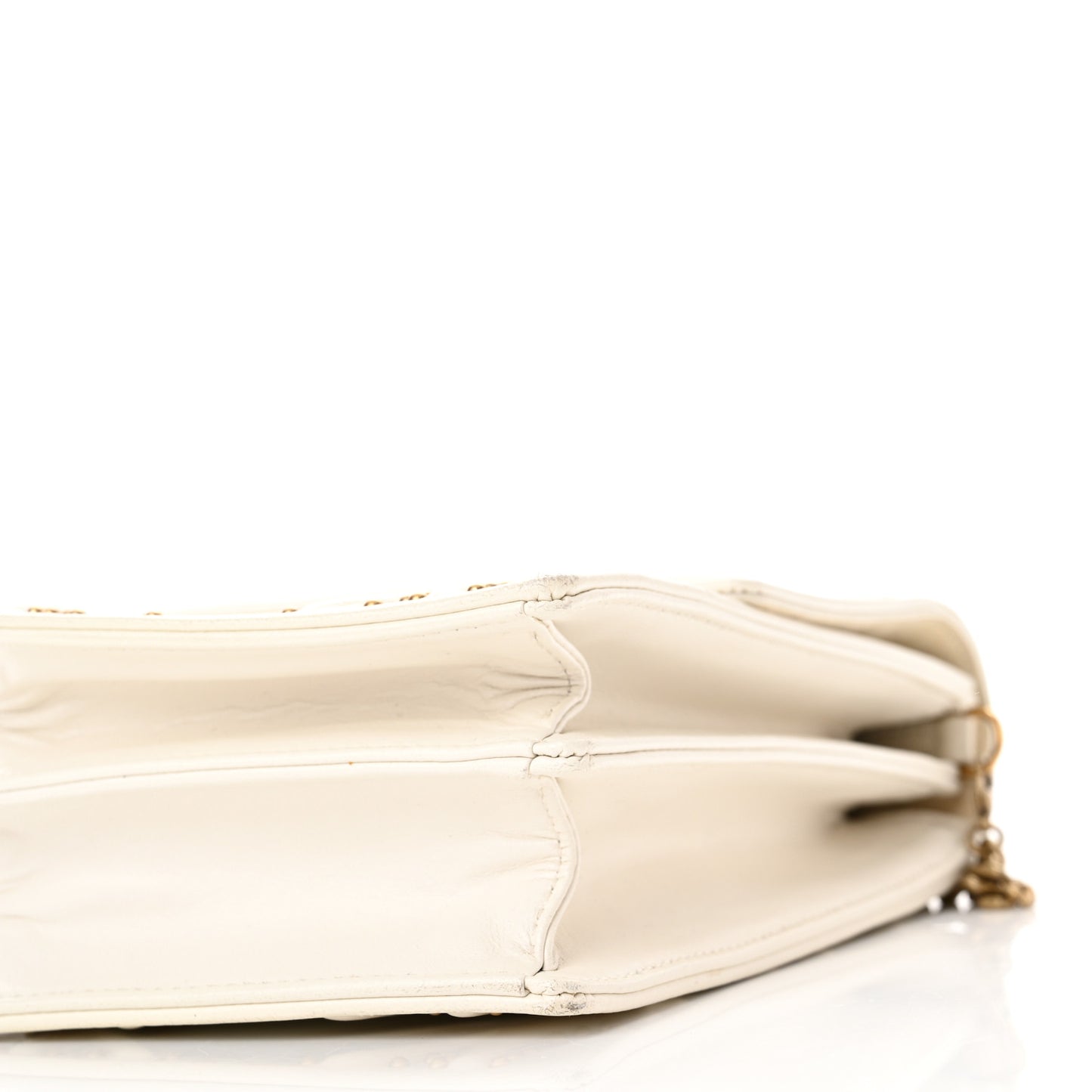 Lambskin Studded Vertical Diorama White