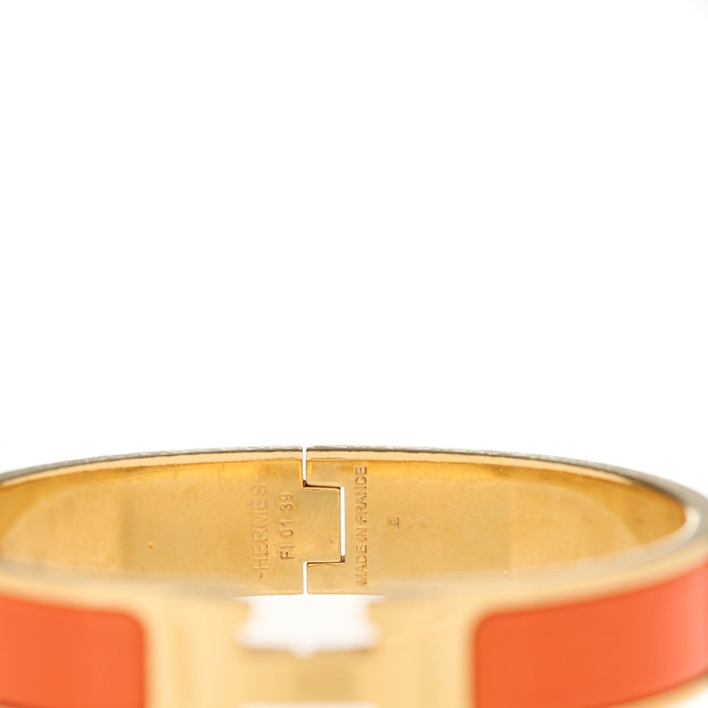 Enamel Narrow Clic Clac H Bracelet PM Orange