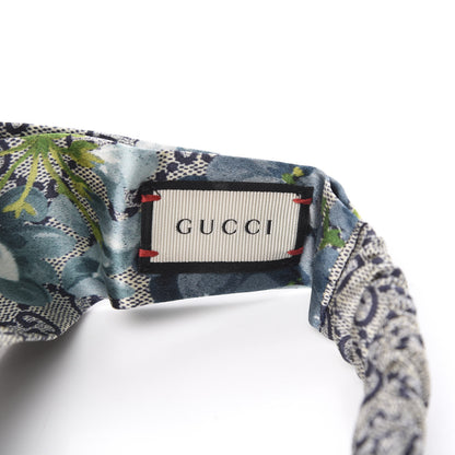 Gucci Silk Monogram Blooms Print Headband Blue 4 of 6
