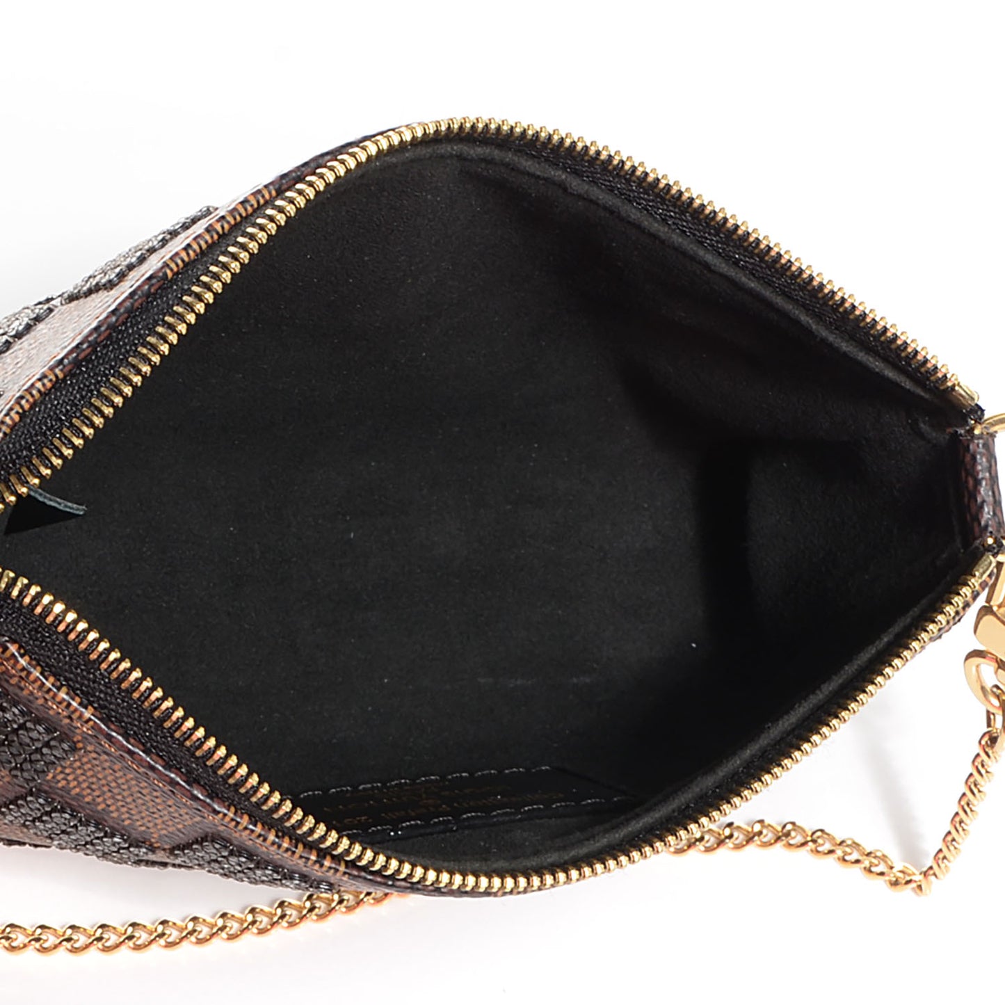 Damier Paillettes Mini Pochette Accessories Black