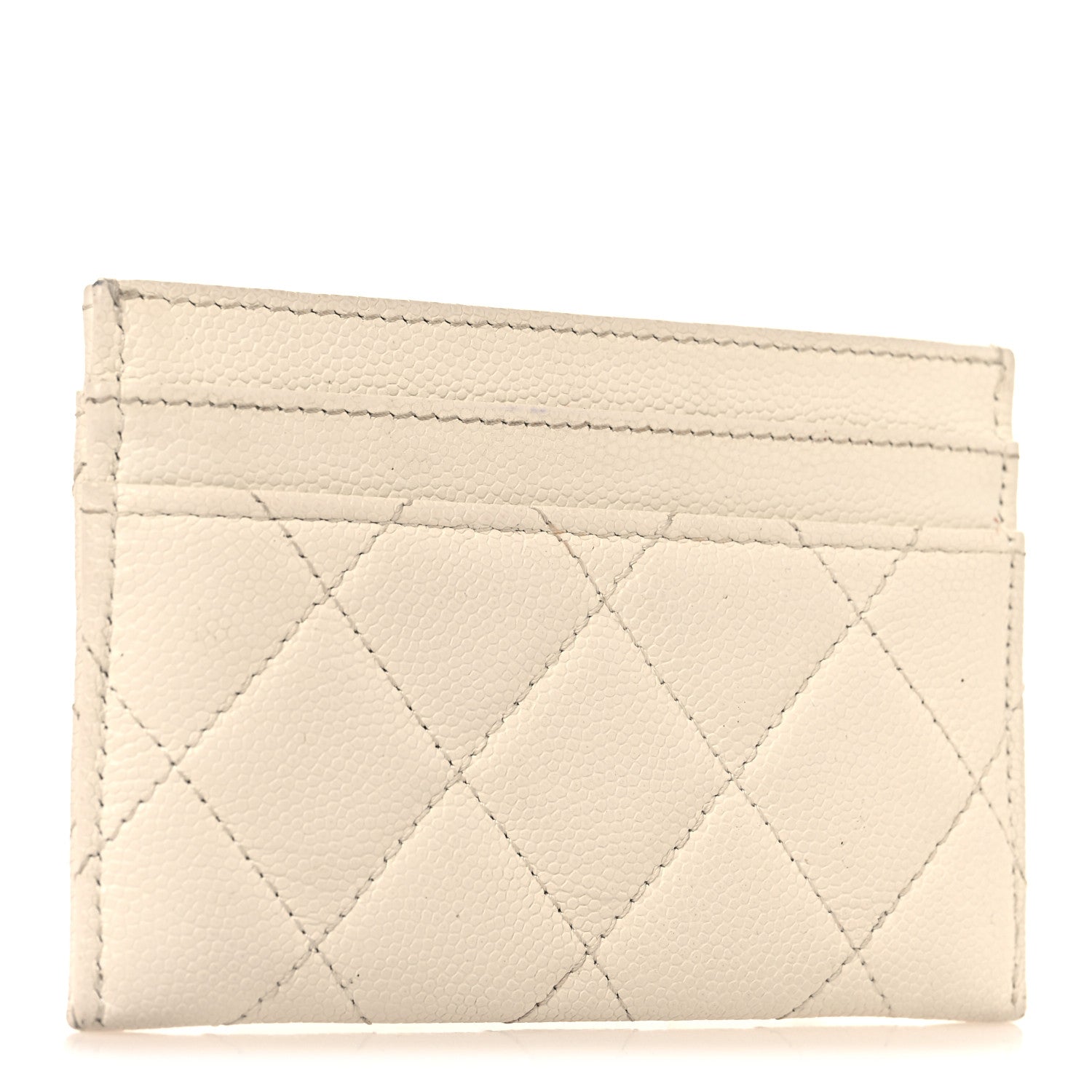 Chanel Caviar Quilted CC Logo Card Holder White 3 of 8