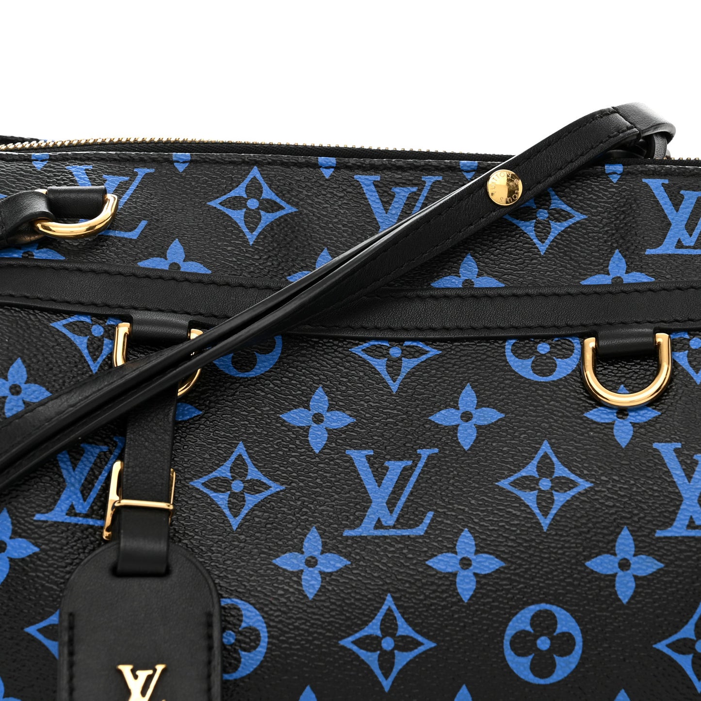 Colored Monogram Speedy Amazon PM Blue Black