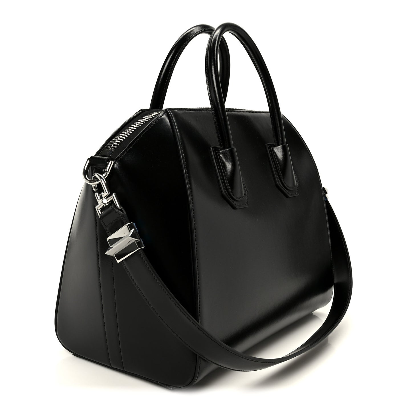 Shiny Lord Calfskin Medium Antigona Black