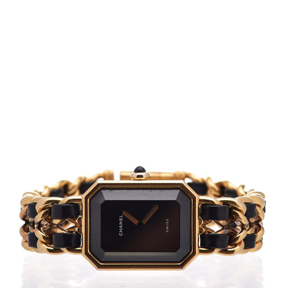 Chanel Stainless Steel Lambskin 20mm Chain Premiere Quartz Watch Gold M 3 of 6