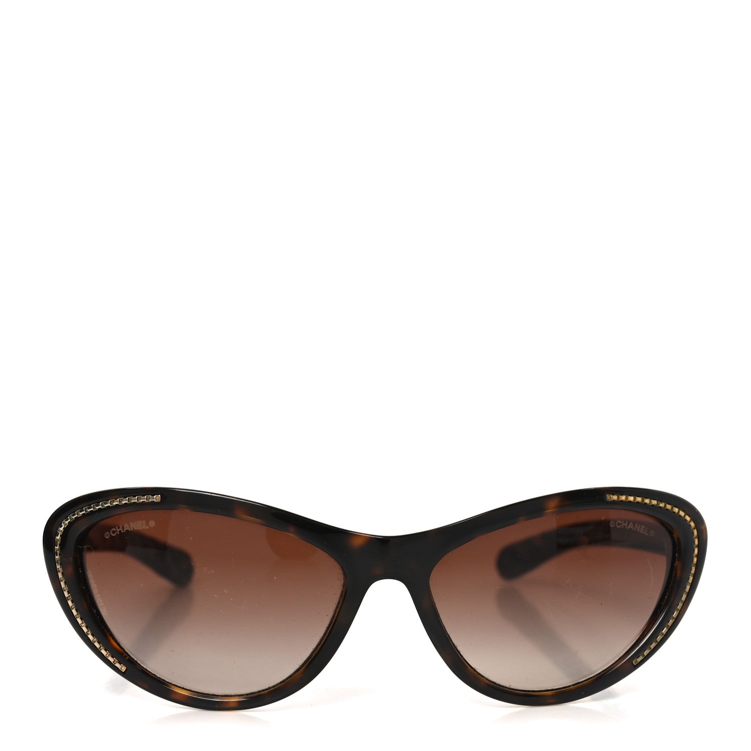 Chanel Cat Eye Chain Sunglasses 6039 Tortoise 2 of 7