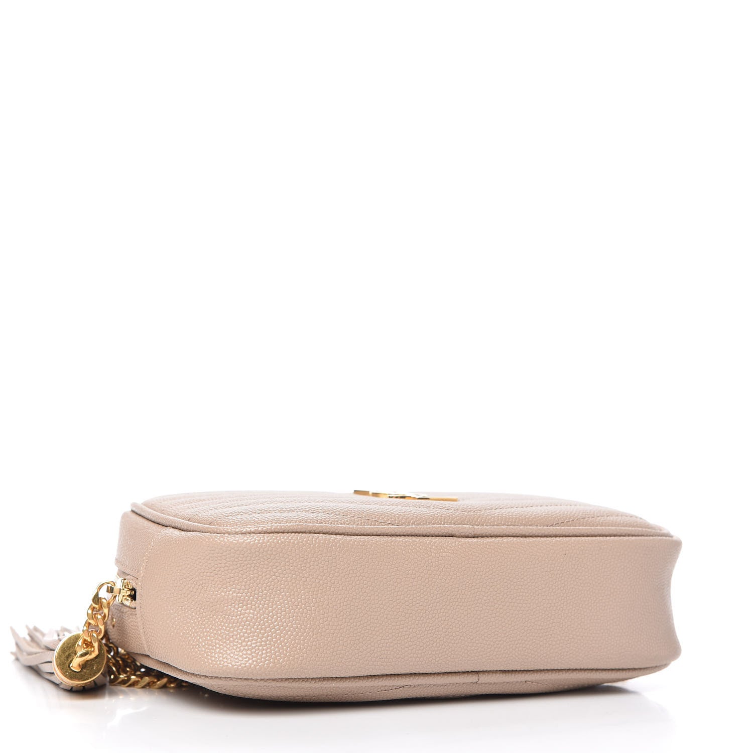 Saint Laurent Grain De Poudre Matelasse Monogram Mini Lou Camera Bag Dark Beige 4 of 9