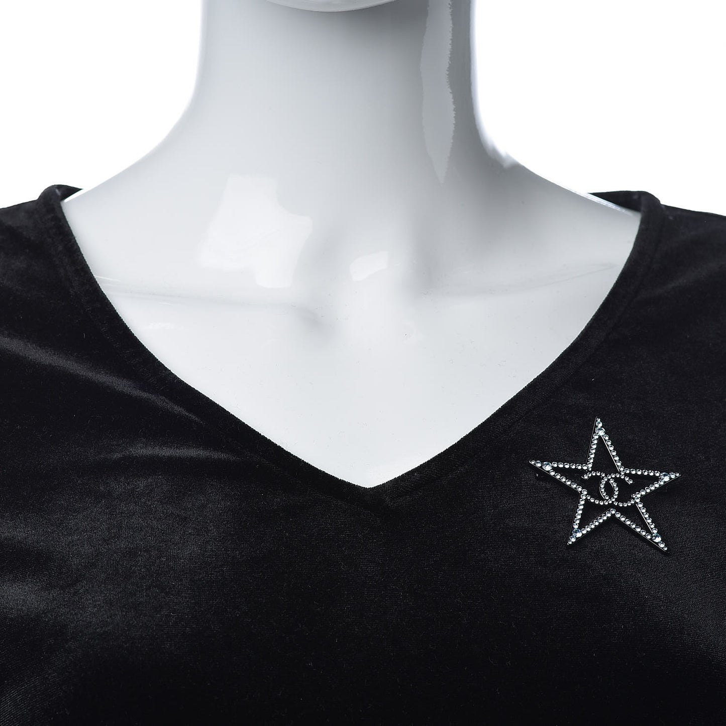 Ruthenium Crystal Star CC Brooch Blue