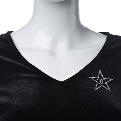 Chanel Ruthenium Crystal Star CC Brooch Blue 2 of 5