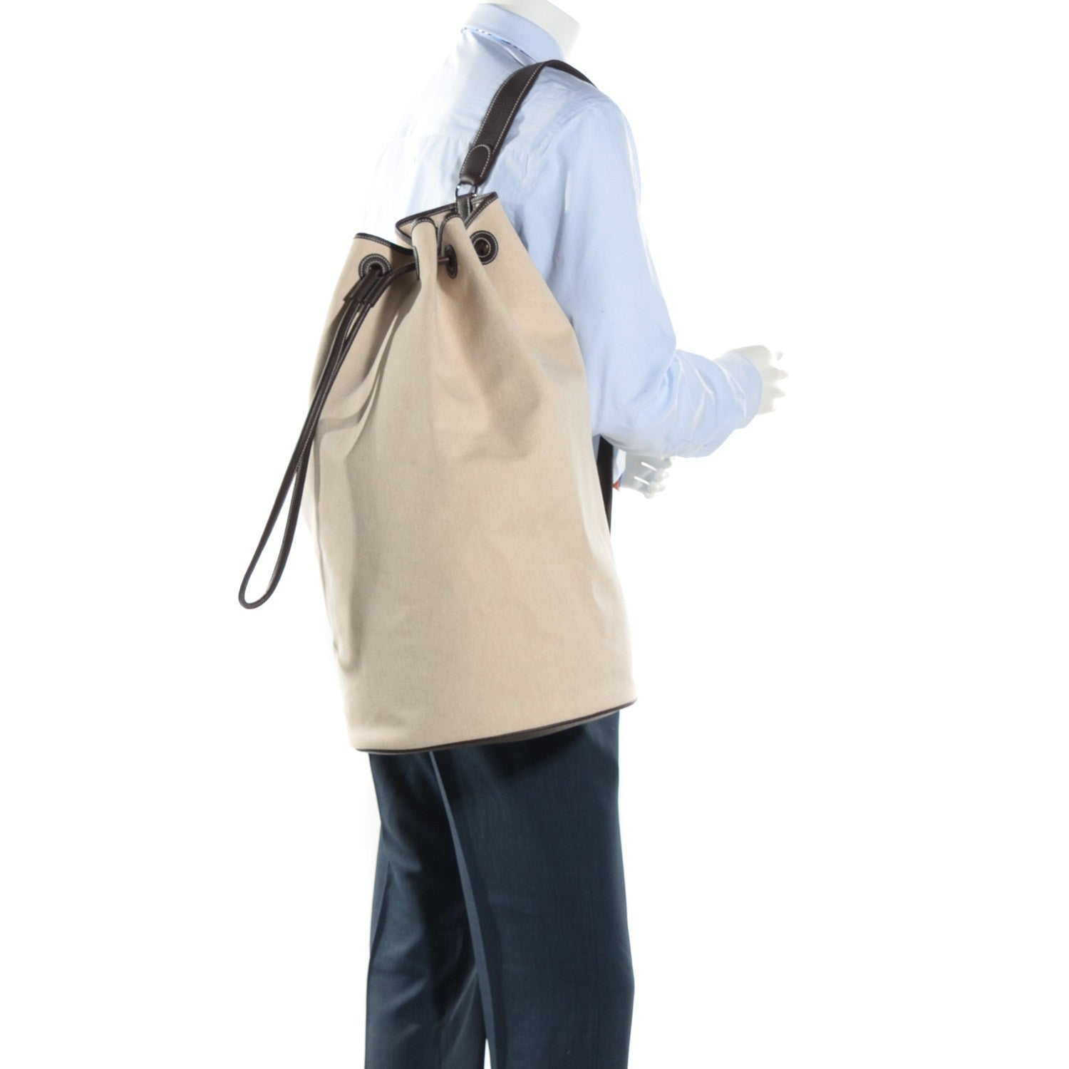 Hermes Toile Sac Marin GM Natural Brown 3 of 10