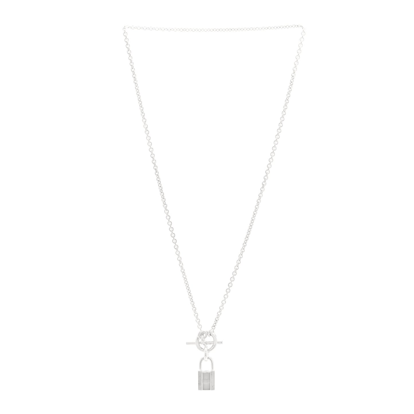 Sterling Silver Cadenas Kelly Lock Pendant Necklace