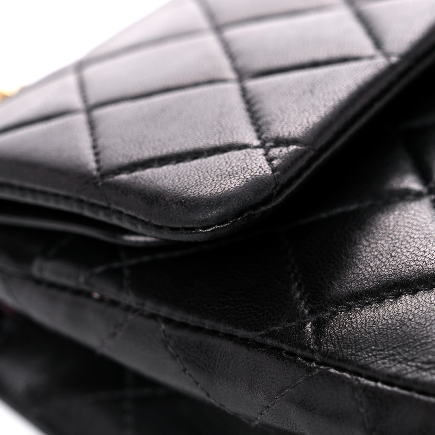 Chanel Lambskin Quilted Medium Double Flap Black 18 of 22
