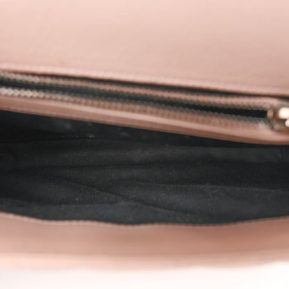 Saint Laurent Sheepskin Matelasse Chevron Monogram Medium College Bag Rose Powder 5 of 10