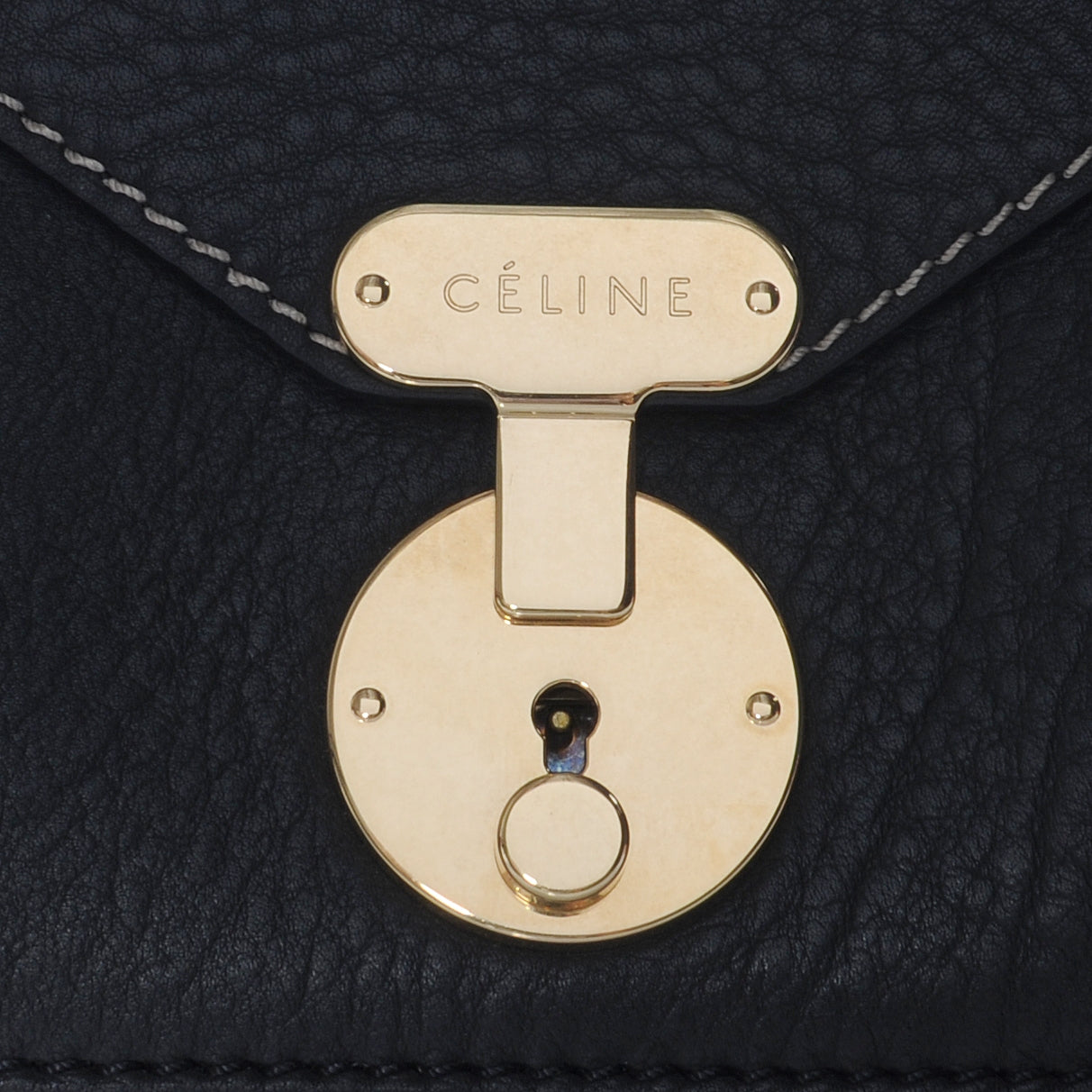 Smooth Calfskin Mini Envelope Luggage Anthracite