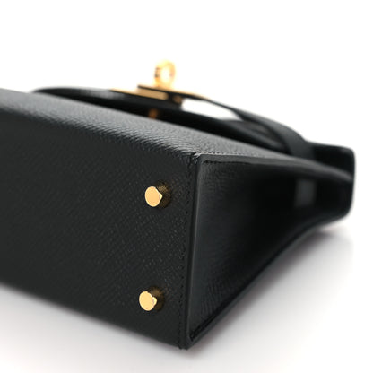 Hermes Epsom Mini Kelly Sellier 20 Black 10 of 11