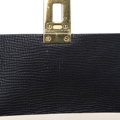 Chloe Grained Calfskin Lambskin Bi-Color Drew Shoulder Bag Black Powder Beige 9 of 12