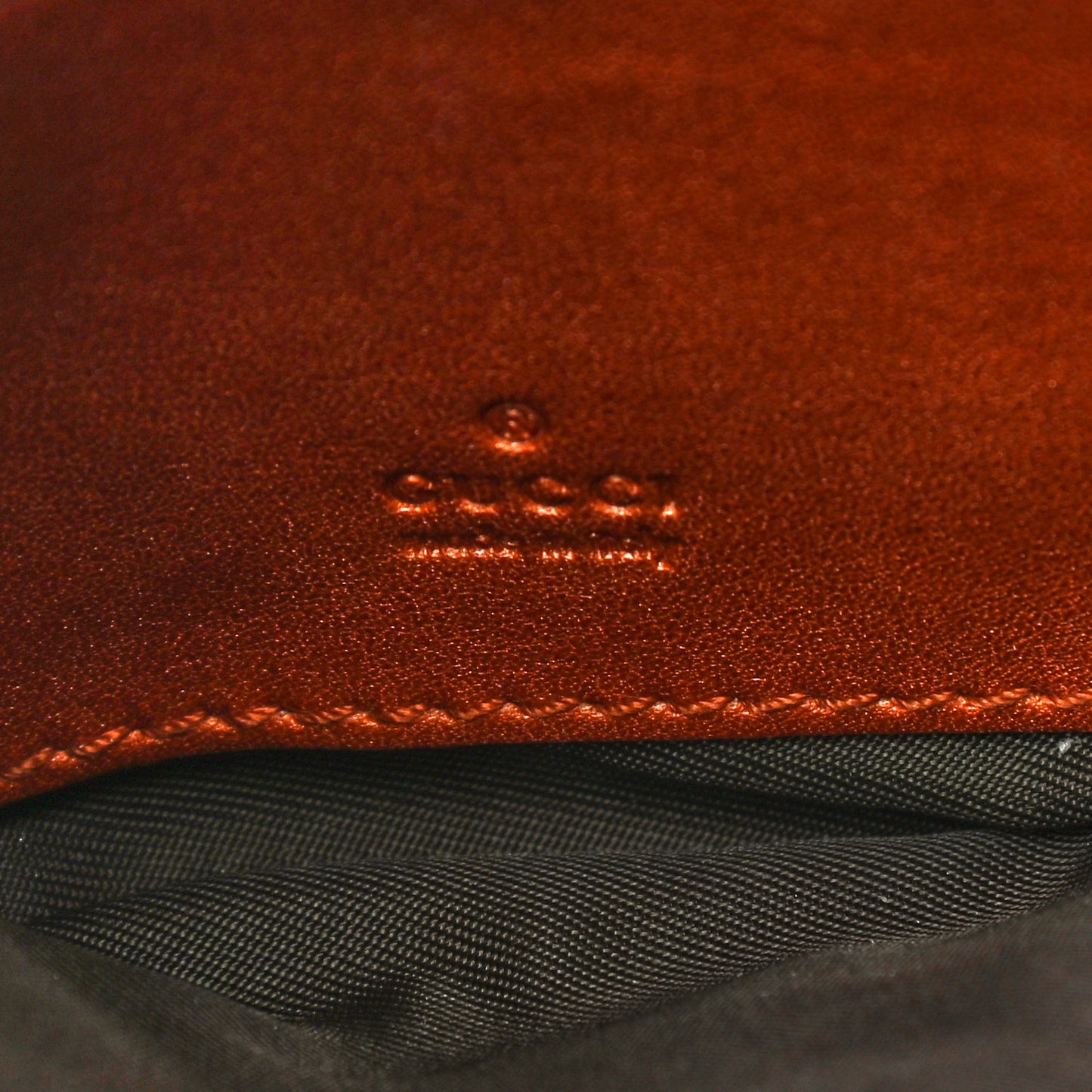 Guccissima Heart Wristlet Orange
