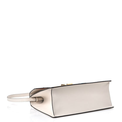 Gucci Calfskin Embroidered Medium Sylvie Top Handle Bag White 4 of 7