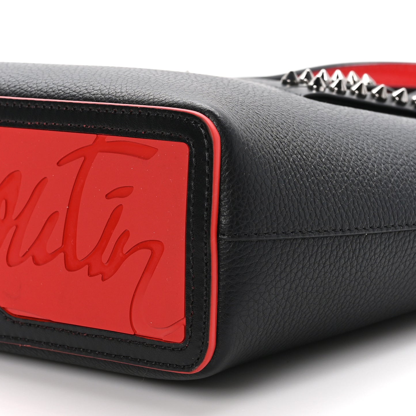 Calfskin Spikes Mini East West Cabata Tote Black