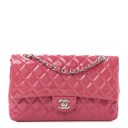 Chanel Patent Quilted Medium Double Flap Fuchsia 1 of 13