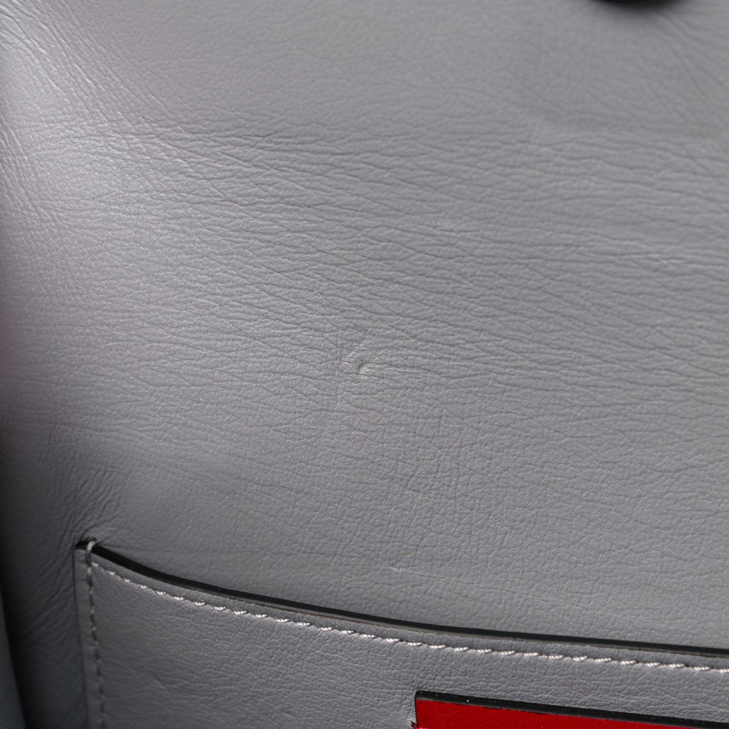 Metallic Calfskin VSling Belt Bag Silver