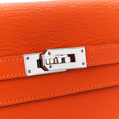 Hermes Chevre Mysore Kelly Longue Wallet Feu 7 of 11