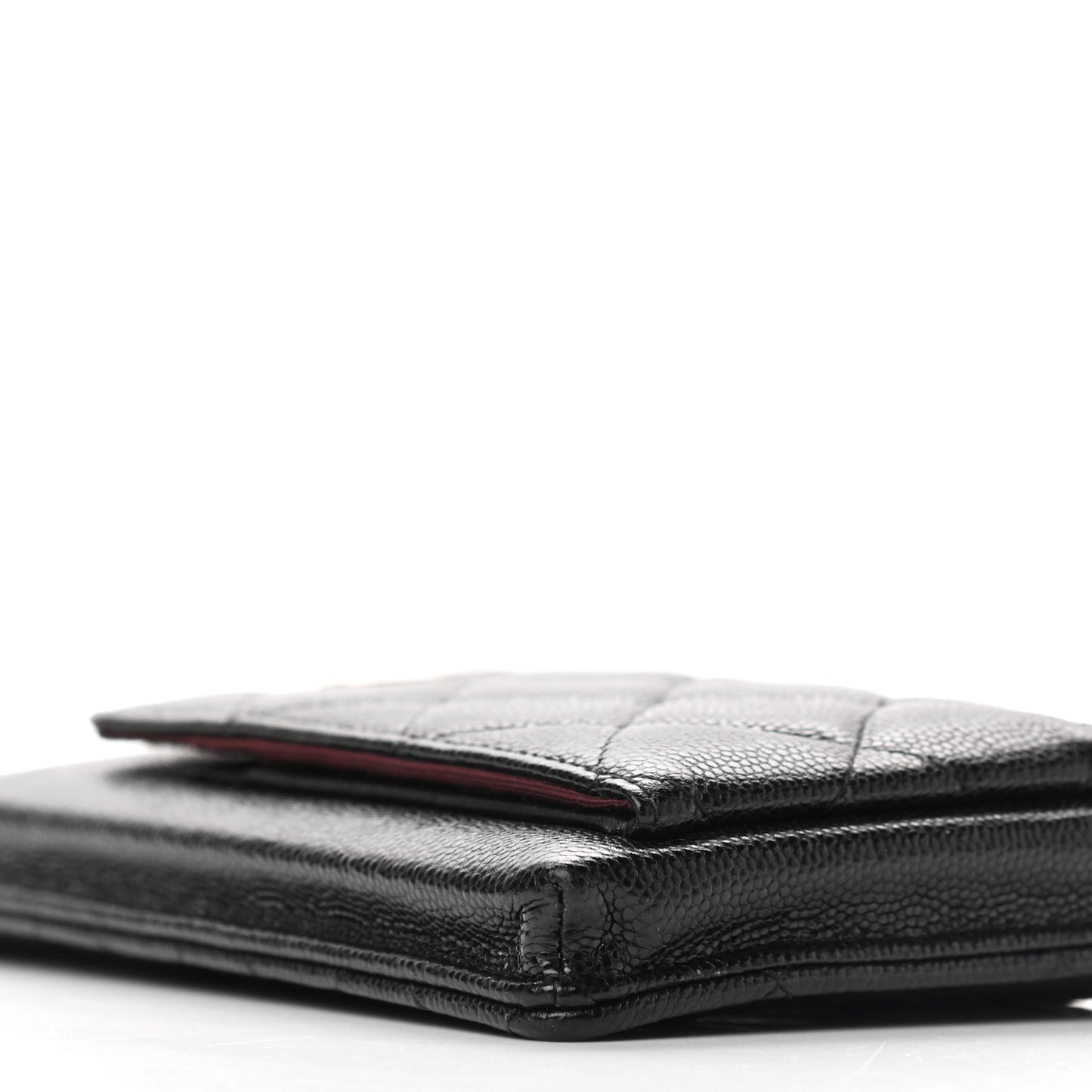 Caviar Quilted CC Phone Holder Black