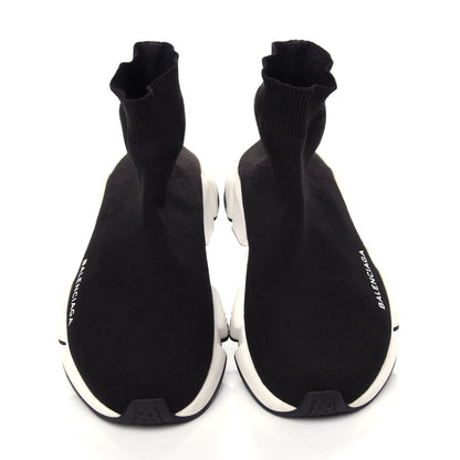 Balenciaga Neoprene Knit Womens Speed Sneakers 38 Black White 5 of 10