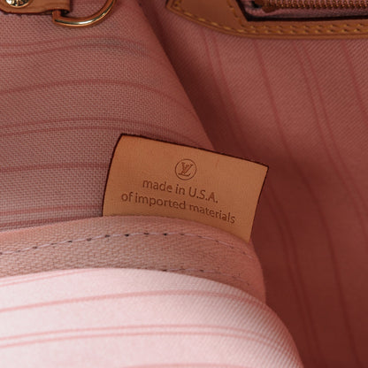 Louis Vuitton Damier Azur Neo Neverfull MM Rose Ballerine 7 of 7