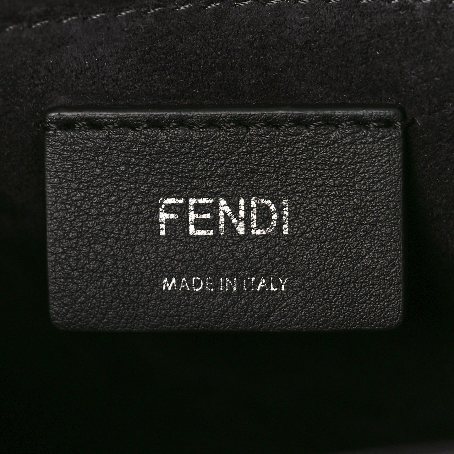 Vitello Century Velvet F is Fendi FF Kan I Shoulder Bag Black Tobacco