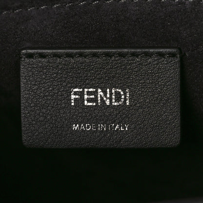 Fendi Vitello Century Velvet F is Fendi FF Kan I Shoulder Bag Black Tobacco 6 of 9