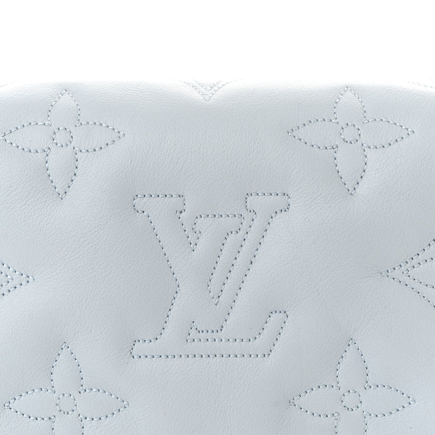 Louis Vuitton Calfskin Bubblegram Wallet On Strap Ice Blue 7 of 9