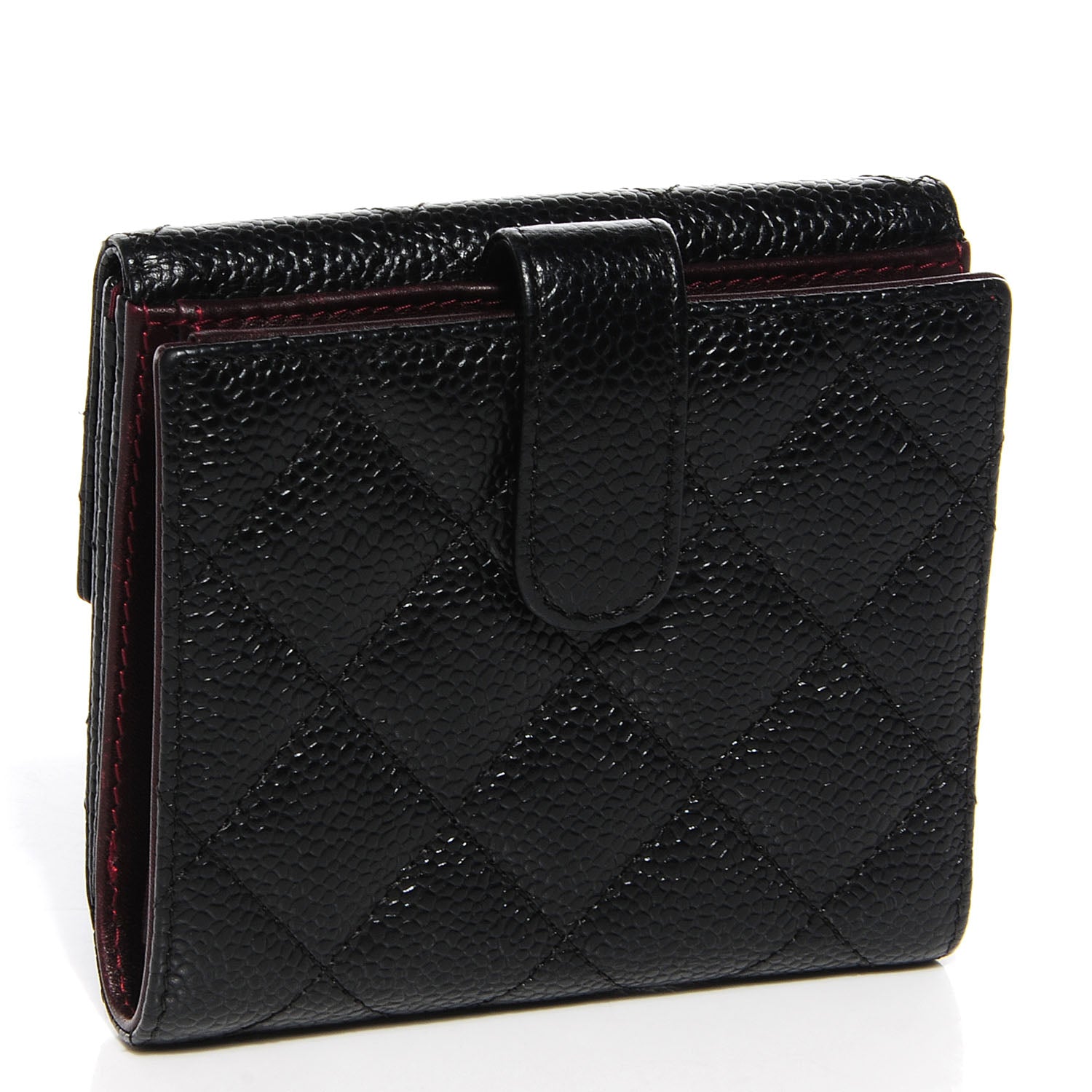 Chanel Caviar Quilted Compact Flap Wallet Black 3 of 8