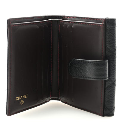 Chanel Caviar Quilted Compact French Flap Wallet Black 4 of 6