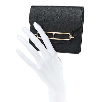 Hermes Chevre Mysore Roulis Slim Wallet Black 3 of 9