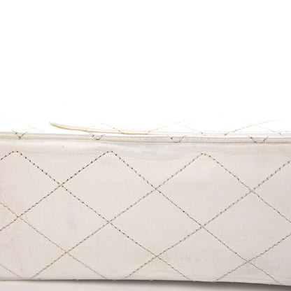 Chanel Lambskin Quilted Medium Double Flap White 20 of 21