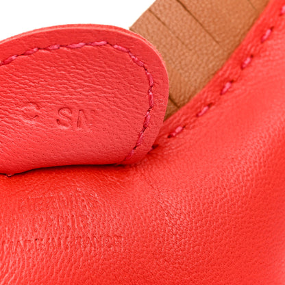 Hermes Milo Lambskin Grigri Rodeo Horse Bag Charm PM Rouge Indien Gold Bougainvillea 3 of 4