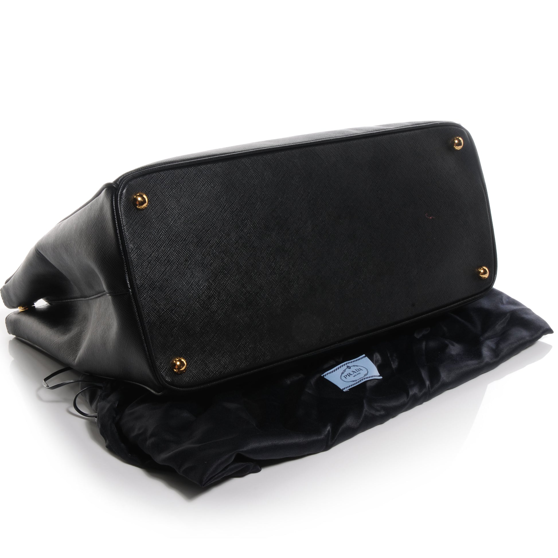 Prada Saffiano Lux Double Zip Executive Tote Nero Black 4 of 10