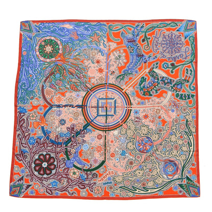 Hermes Cashmere Silk L'Arbre Du Vent Shawl 140 1 of 4