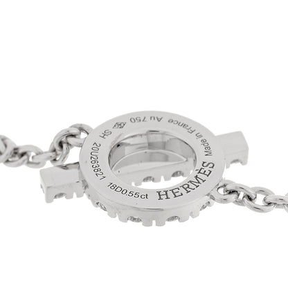 Hermes 18K White Gold Diamond Finesse Bracelet SH 4 of 4