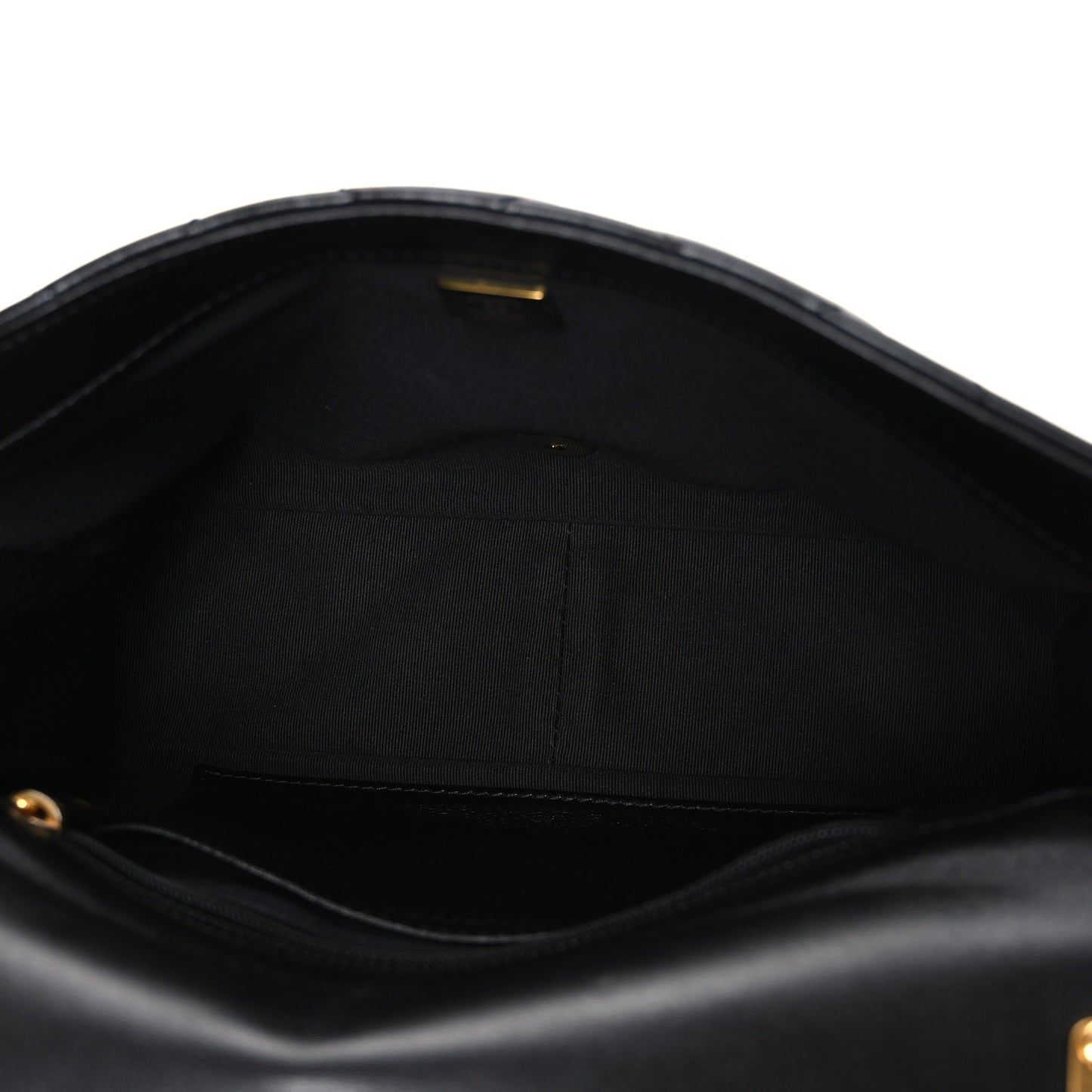 Lambskin Quilted Large CC Funky Town Flap Black