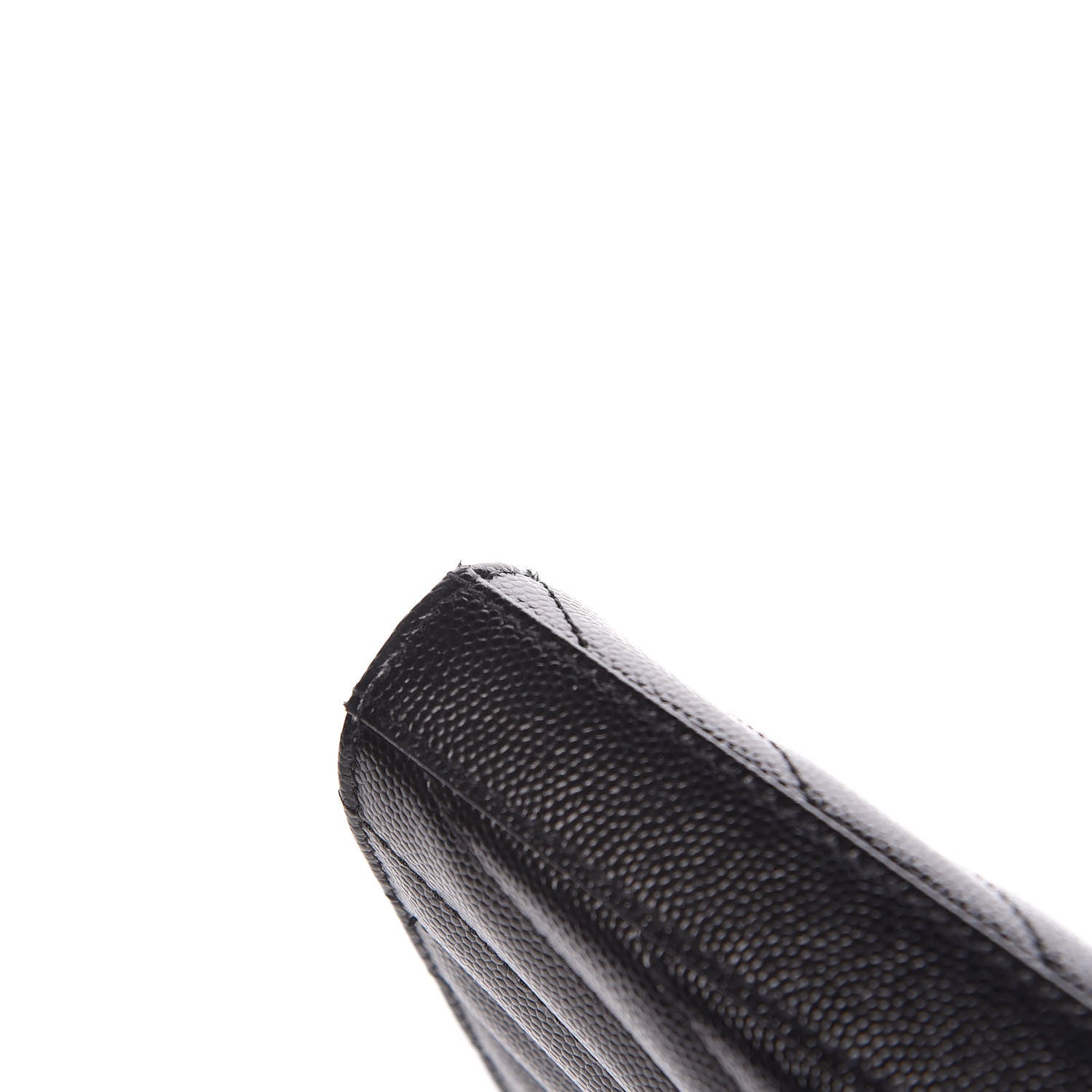 Saint Laurent Grain De Poudre Matelasse Chevron Monogram Chain Wallet Black 15 of 17