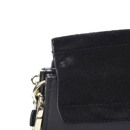 Chloe Suede Calfskin Medium Faye Shoulder Bag Black 12 of 14