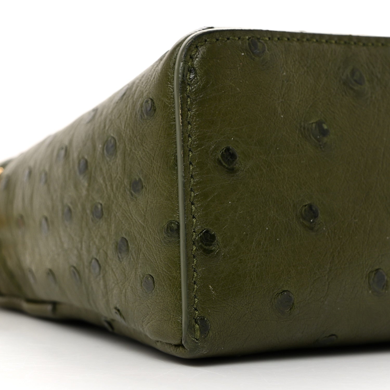 Loro Piana Ostrich L19 Extra Pocket Pouch Dark Lichen Green 8 of 9