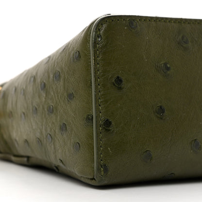 Loro Piana Ostrich L19 Extra Pocket Pouch Dark Lichen Green 8 of 9